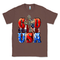 Chestnut God bless the USA  4th of july Classic Tee - CowGirlArtShop