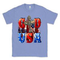 Colony Blue God bless the USA  4th of july Classic Tee - CowGirlArtShop