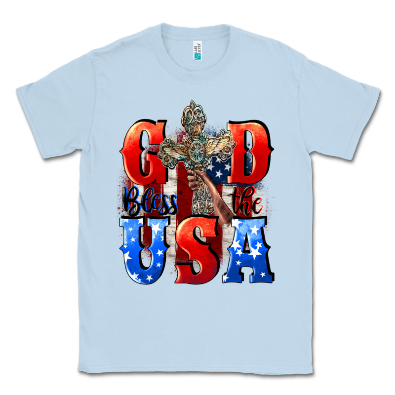 God Bless The Usa  4th Of July Classic Tee by CowGirlArtShop | Teevron
