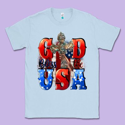 God Bless The Usa  4th Of July Classic Tee Designed By Cowgirlartshop