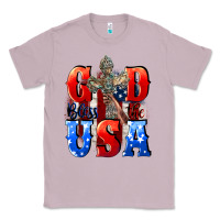 Lilac God bless the USA  4th of july Classic Tee - CowGirlArtShop