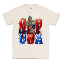 Natural God bless the USA  4th of july Classic Tee - CowGirlArtShop