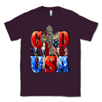 Plum God bless the USA  4th of july Classic Tee - CowGirlArtShop