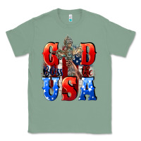 Sage God bless the USA  4th of july Classic Tee - CowGirlArtShop