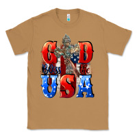 Toasted Coconut God bless the USA  4th of july Classic Tee - CowGirlArtShop