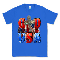 True Royal God bless the USA  4th of july Classic Tee - CowGirlArtShop