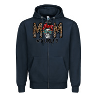Navy mom life Zipper Hoodie - CowhideDigitalArt