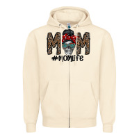 Sandshell mom life Zipper Hoodie - CowhideDigitalArt