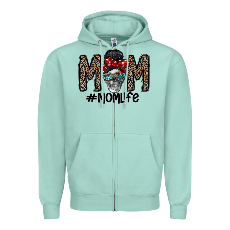 Mom Life Zipper Hoodie by CowhideDigitalArt | Teevron