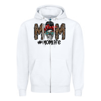 White mom life Zipper Hoodie - CowhideDigitalArt