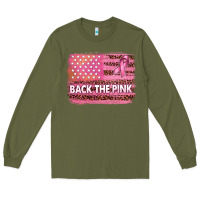 Army Green Back The Pink American Flag Long Sleeve Tee - texasbilliewilder