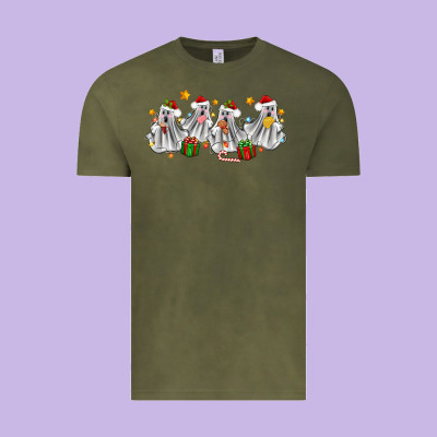 Pantasmas Ghost Christmas Vintage Tee Designed By Zillion Design Studio