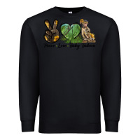 Black Peace Love Baby Baboon Premium Sweatshirt - LillyAllenDesigns