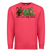 Cardinal Peace Love Baby Baboon Premium Sweatshirt - LillyAllenDesigns