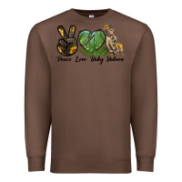 Chestnut Peace Love Baby Baboon Premium Sweatshirt - LillyAllenDesigns