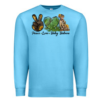 Ocean Blue Peace Love Baby Baboon Premium Sweatshirt - LillyAllenDesigns