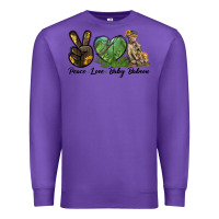 Purple Peace Love Baby Baboon Premium Sweatshirt - LillyAllenDesigns