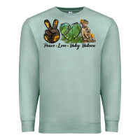 Seafoam Peace Love Baby Baboon Premium Sweatshirt - LillyAllenDesigns