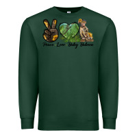 Sports Green Peace Love Baby Baboon Premium Sweatshirt - LillyAllenDesigns
