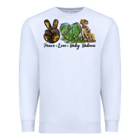 White Peace Love Baby Baboon Premium Sweatshirt - LillyAllenDesigns