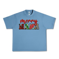 Pebble Blue Christmas merry mama Urban Heavy Tee - BarkalooDesign