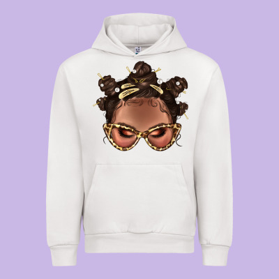 Afro Bantu Knots Hairstyles Messy Bun With Clasp Bbs  2 Urban Hoodie Designed By Bundleandbundleshop