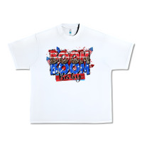 White boom boom baby Urban Heavy Tee - Zillion Design Studio