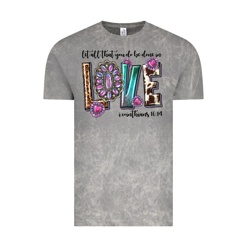 Western Let All That You Do Be Done In Love With G Vintage Tee by texasbilliewilder | Teevron