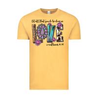 Vintage Mustard western let all that you do be done in love with g Vintage Tee - texasbilliewilder