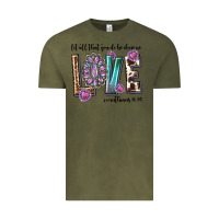 Vintage Olive western let all that you do be done in love with g Vintage Tee - texasbilliewilder