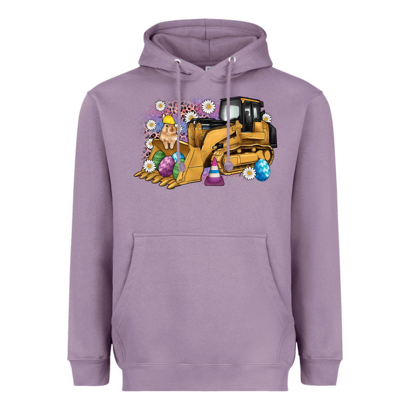 Easter Bulldozer Bunny Egg Leopard Heavyweight Hoodie by Artiststas | Teevron