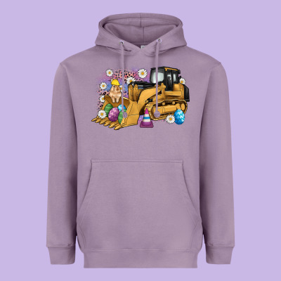 Easter Bulldozer Bunny Egg Leopard Heavyweight Hoodie Designed By Artiststas