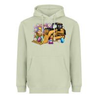 Matcha easter bulldozer bunny egg leopard Heavyweight Hoodie - Artiststas