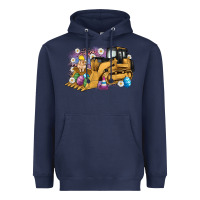 Navy easter bulldozer bunny egg leopard Heavyweight Hoodie - Artiststas