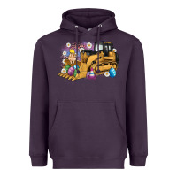 Plum easter bulldozer bunny egg leopard Heavyweight Hoodie - Artiststas