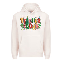 Pale Pink teacher squad Premium Hoodie - MaliasSmallBusiness