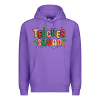 Purple teacher squad Premium Hoodie - MaliasSmallBusiness