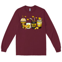 Burgundy ice hockey coffee cups Long Sleeve Tee - Zillion Design Studio