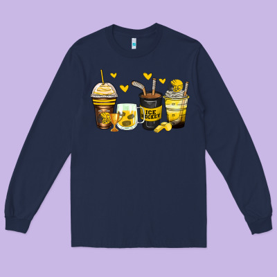 Ice Hockey Coffee Cups Long Sleeve Tee Designed By Zillion Design Studio