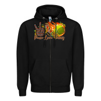 Black peace love tennis Zipper Hoodie - RacoonDesign