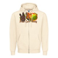 Sandshell peace love tennis Zipper Hoodie - RacoonDesign