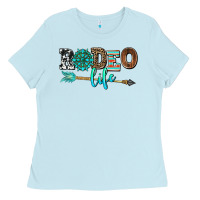 Baby Blue rodeo life with gemstone Ladies Tee - AdoDesignShop