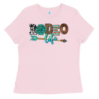 Bubblegum Pink rodeo life with gemstone Ladies Tee - AdoDesignShop