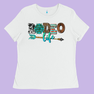 Rodeo Life With Gemstone Ladies Tee Designed By Adodesignshop