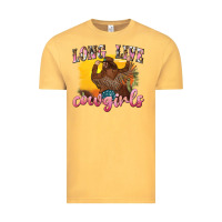 Vintage Mustard western long live cowgirls Vintage Tee - texasbilliewilder