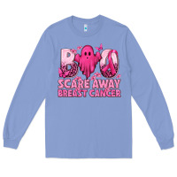 Colony Blue Boo Scare Away Breast Cancer Long Sleeve Tee - texasbilliewilder