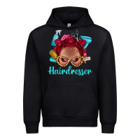 Afro Bantu Knots Red Hairdresser With Leopard Glasses Bbs Urban Hoodie | Teevron