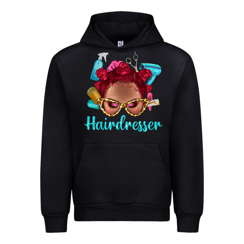 Afro Bantu Knots Red Hairdresser With Leopard Glasses Bbs Urban Hoodie by BundleAndBundleShop | Teevron