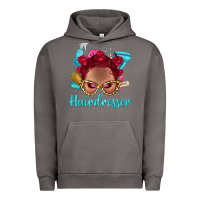 Pigment Tornado Afro Bantu Knots Red Hairdresser With Leopard Glasses Bbs Urban Hoodie - BundleAndBundleShop