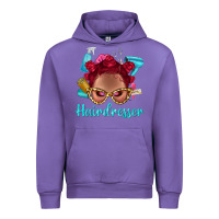 Tulip Afro Bantu Knots Red Hairdresser With Leopard Glasses Bbs Urban Hoodie - BundleAndBundleShop